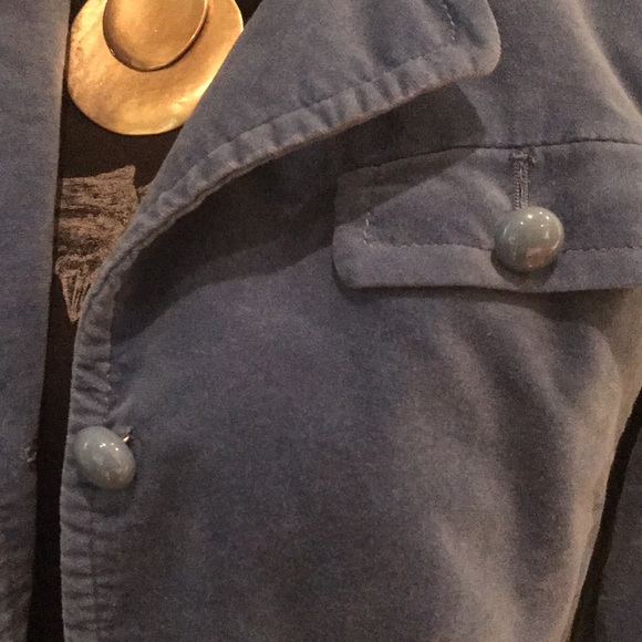 Talbots blue velvet jacket - Picture 2 of 6